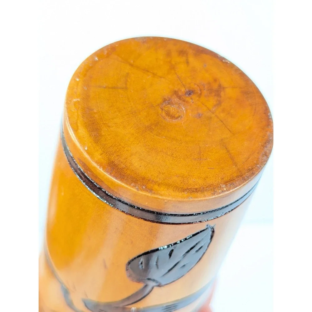 Turned Wood Canister Container with‎ Lid Handmade 8